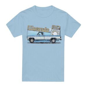 Chevrolet Unisex Adult Old Silverado Sketch T-Shirt / Light Blue